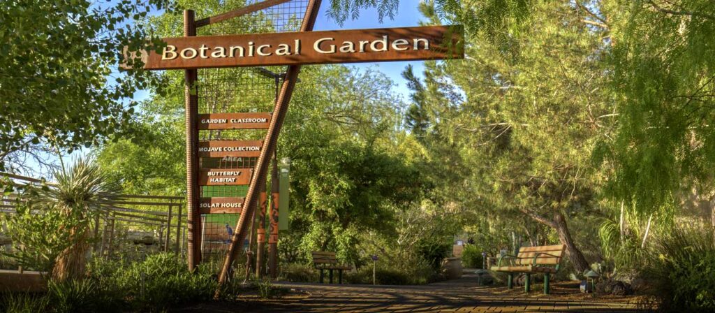 botanical gardens sign in nature in vegas